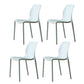 Contemporary Plastic Dining Side Chair Stackable Side Chair Set for Dining Room Blue Set of 4 Clearhalo ' kitchen&dining_furn' 'Dining Chairs' 'Dining Tables & Seating' 'dining_chair' 'Furniture' 'furniture_dining_chair' 'Kitchen & Dining Furniture' 'kitchen' 3455120