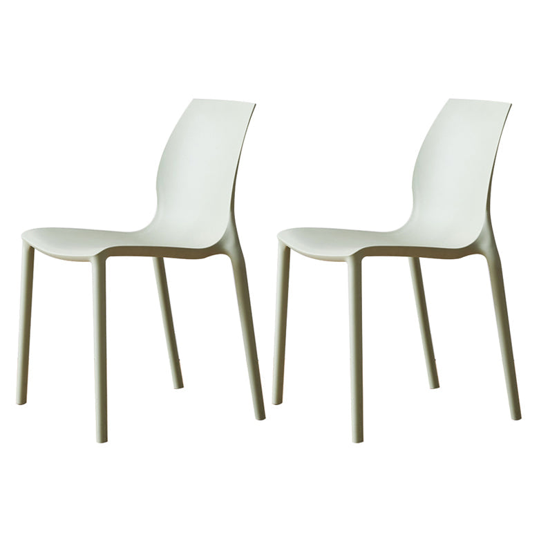 Contemporary Plastic Dining Side Chair Stackable Side Chair Set for Dining Room Green Set of 2 Clearhalo ' kitchen&dining_furn' 'Dining Chairs' 'Dining Tables & Seating' 'dining_chair' 'Furniture' 'furniture_dining_chair' 'Kitchen & Dining Furniture' 'kitchen' 3455121