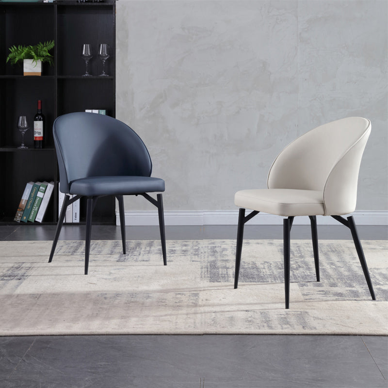 Metal Base Indoor Chair 20'' Wide Parsons Leather Chair for Restaurant Clearhalo ' kitchen&dining_furn' 'Dining Chairs' 'Dining Tables & Seating' 'dining_chair' 'Furniture' 'furniture_dining_chair' 'Kitchen & Dining Furniture' 'kitchen' 3455123