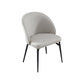 Metal Base Indoor Chair 20'' Wide Parsons Leather Chair for Restaurant Light Gray 1 Piece Clearhalo ' kitchen&dining_furn' 'Dining Chairs' 'Dining Tables & Seating' 'dining_chair' 'Furniture' 'furniture_dining_chair' 'Kitchen & Dining Furniture' 'kitchen' 3455124