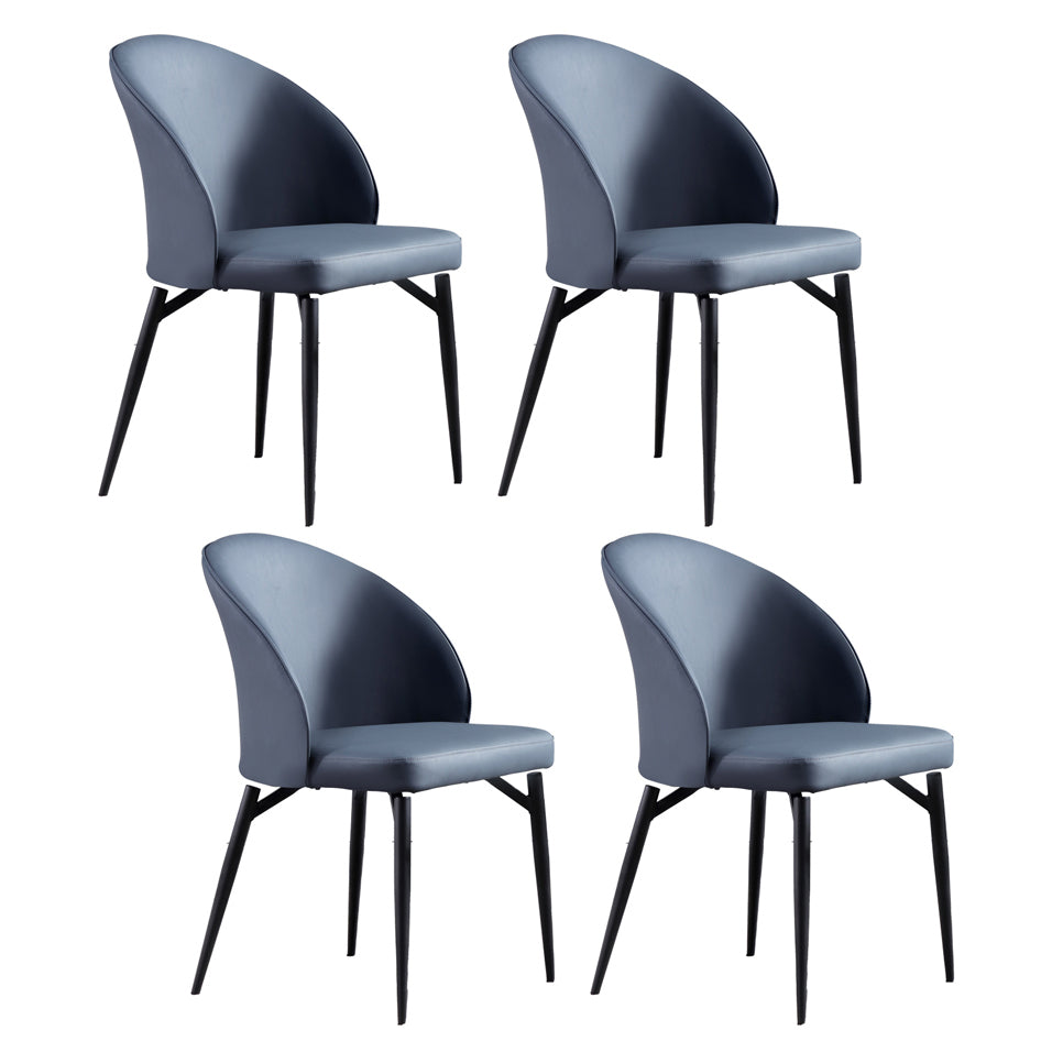 Metal Base Indoor Chair 20'' Wide Parsons Leather Chair for Restaurant Royal Blue Set of 4 Clearhalo ' kitchen&dining_furn' 'Dining Chairs' 'Dining Tables & Seating' 'dining_chair' 'Furniture' 'furniture_dining_chair' 'Kitchen & Dining Furniture' 'kitchen' 3455133