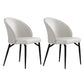 Metal Base Indoor Chair 20'' Wide Parsons Leather Chair for Restaurant Off-White Set of 2 Clearhalo ' kitchen&dining_furn' 'Dining Chairs' 'Dining Tables & Seating' 'dining_chair' 'Furniture' 'furniture_dining_chair' 'Kitchen & Dining Furniture' 'kitchen' 3455139