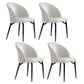 Metal Base Indoor Chair 20'' Wide Parsons Leather Chair for Restaurant Off-White Set of 4 Clearhalo ' kitchen&dining_furn' 'Dining Chairs' 'Dining Tables & Seating' 'dining_chair' 'Furniture' 'furniture_dining_chair' 'Kitchen & Dining Furniture' 'kitchen' 3455141