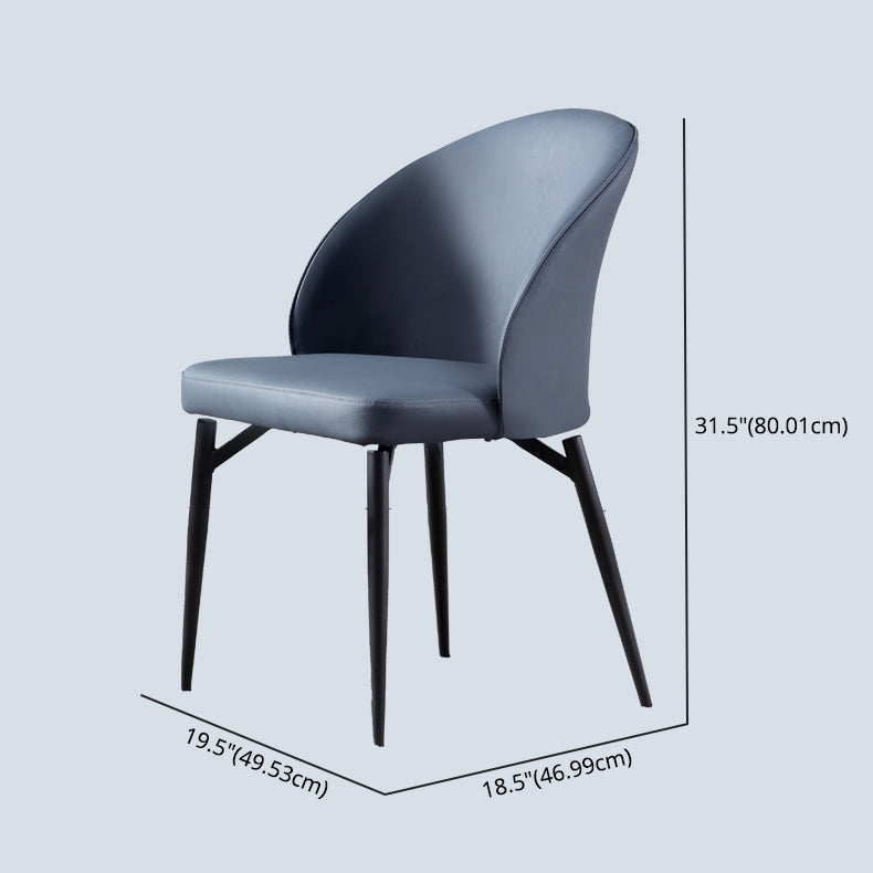 Metal Base Indoor Chair 20'' Wide Parsons Leather Chair for Restaurant Clearhalo ' kitchen&dining_furn' 'Dining Chairs' 'Dining Tables & Seating' 'dining_chair' 'Furniture' 'furniture_dining_chair' 'Kitchen & Dining Furniture' 'kitchen' 3455142