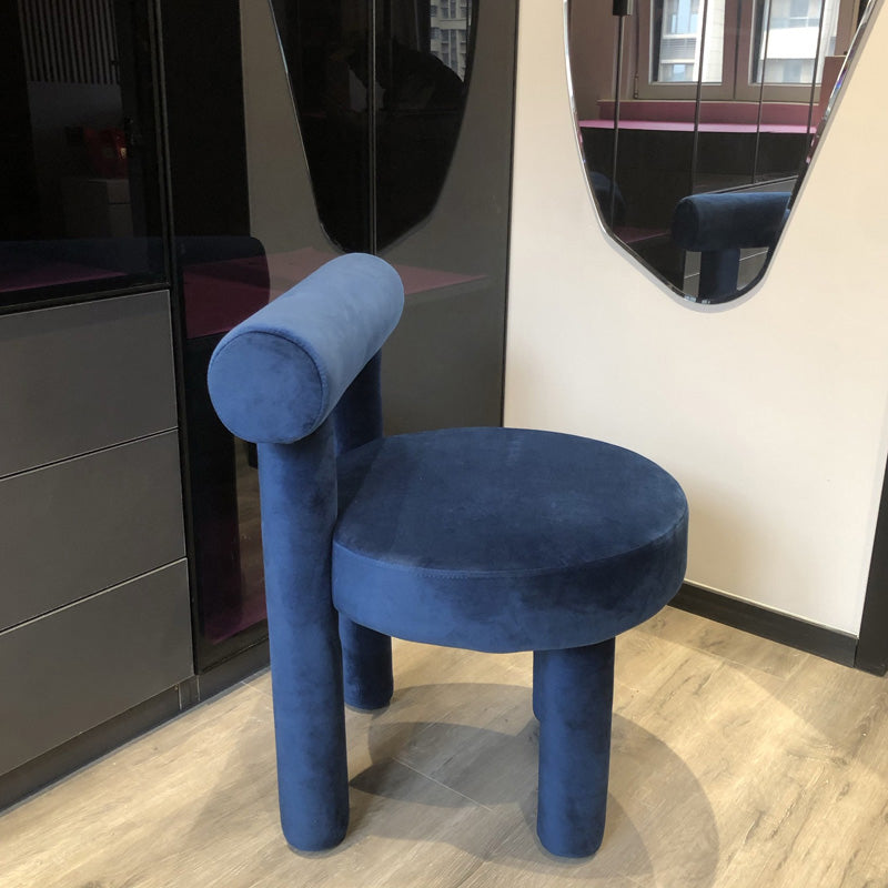 Contemporary Side Wood Dining Room Chair Open Back Dining Side Chair for Home Use Blue 1 Piece Clearhalo ' kitchen&dining_furn' 'Dining Chairs' 'Dining Tables & Seating' 'dining_chair' 'Furniture' 'furniture_dining_chair' 'Kitchen & Dining Furniture' 'kitchen' 3455150