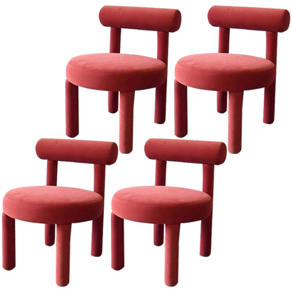Contemporary Side Wood Dining Room Chair Open Back Dining Side Chair for Home Use Brick Red Set of 4 Clearhalo ' kitchen&dining_furn' 'Dining Chairs' 'Dining Tables & Seating' 'dining_chair' 'Furniture' 'furniture_dining_chair' 'Kitchen & Dining Furniture' 'kitchen' 3455155