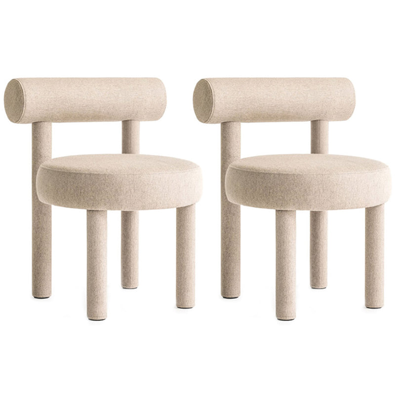 Contemporary Side Wood Dining Room Chair Open Back Dining Side Chair for Home Use Off-White Set of 2 Clearhalo ' kitchen&dining_furn' 'Dining Chairs' 'Dining Tables & Seating' 'dining_chair' 'Furniture' 'furniture_dining_chair' 'Kitchen & Dining Furniture' 'kitchen' 3455158