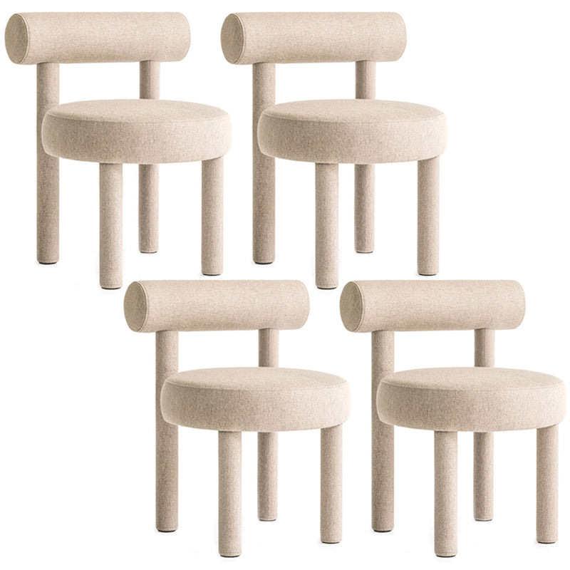 Contemporary Side Wood Dining Room Chair Open Back Dining Side Chair for Home Use Off-White Set of 4 Clearhalo ' kitchen&dining_furn' 'Dining Chairs' 'Dining Tables & Seating' 'dining_chair' 'Furniture' 'furniture_dining_chair' 'Kitchen & Dining Furniture' 'kitchen' 3455159