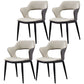 Contemporary Dining Chair Upholstered Open Back Dining Side Chair for Home Off-White Set of 4 Clearhalo ' kitchen&dining_furn' 'Dining Chairs' 'Dining Tables & Seating' 'dining_chair' 'Furniture' 'furniture_dining_chair' 'Kitchen & Dining Furniture' 'kitchen' 3455164