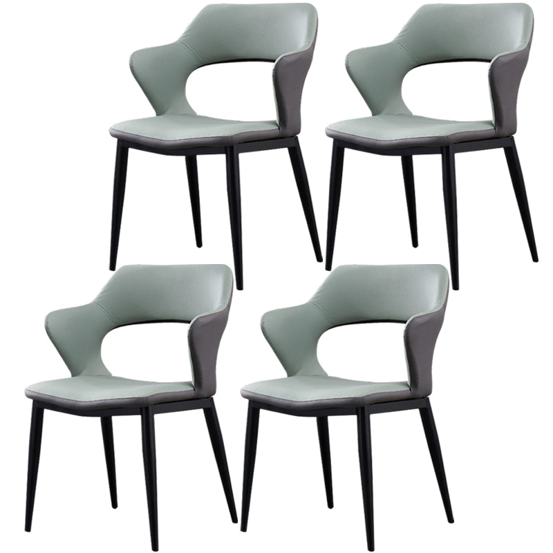 Contemporary Dining Chair Upholstered Open Back Dining Side Chair for Home Green Set of 4 Clearhalo ' kitchen&dining_furn' 'Dining Chairs' 'Dining Tables & Seating' 'dining_chair' 'Furniture' 'furniture_dining_chair' 'Kitchen & Dining Furniture' 'kitchen' 3455168