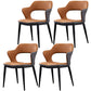 Contemporary Dining Chair Upholstered Open Back Dining Side Chair for Home Orange Set of 4 Clearhalo ' kitchen&dining_furn' 'Dining Chairs' 'Dining Tables & Seating' 'dining_chair' 'Furniture' 'furniture_dining_chair' 'Kitchen & Dining Furniture' 'kitchen' 3455172