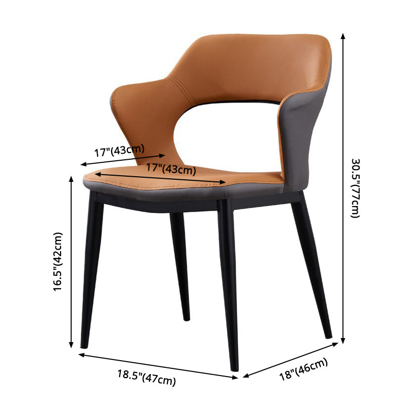 Contemporary Dining Chair Upholstered Open Back Dining Side Chair for Home Clearhalo ' kitchen&dining_furn' 'Dining Chairs' 'Dining Tables & Seating' 'dining_chair' 'Furniture' 'furniture_dining_chair' 'Kitchen & Dining Furniture' 'kitchen' 3455177