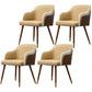 Contemporary Square Dining Side Chair Parsons Arm Chair for Kitchen with Wooden Legs Khaki Set of 4 Clearhalo ' kitchen&dining_furn' 'Dining Chairs' 'Dining Tables & Seating' 'dining_chair' 'Furniture' 'furniture_dining_chair' 'Kitchen & Dining Furniture' 'kitchen' 3455188