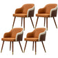 Contemporary Square Dining Side Chair Parsons Arm Chair for Kitchen with Wooden Legs Orange Set of 4 Clearhalo ' kitchen&dining_furn' 'Dining Chairs' 'Dining Tables & Seating' 'dining_chair' 'Furniture' 'furniture_dining_chair' 'Kitchen & Dining Furniture' 'kitchen' 3455191