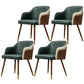 Contemporary Square Dining Side Chair Parsons Arm Chair for Kitchen with Wooden Legs Blackish Green Set of 4 Clearhalo ' kitchen&dining_furn' 'Dining Chairs' 'Dining Tables & Seating' 'dining_chair' 'Furniture' 'furniture_dining_chair' 'Kitchen & Dining Furniture' 'kitchen' 3455195