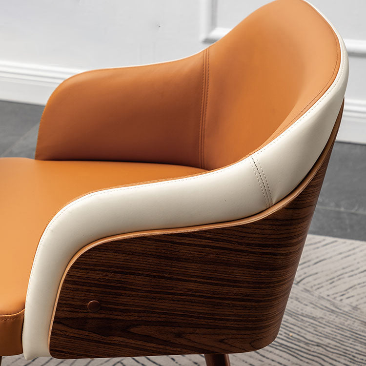 Contemporary Square Dining Side Chair Parsons Arm Chair for Kitchen with Wooden Legs Clearhalo ' kitchen&dining_furn' 'Dining Chairs' 'Dining Tables & Seating' 'dining_chair' 'Furniture' 'furniture_dining_chair' 'Kitchen & Dining Furniture' 'kitchen' 3455198