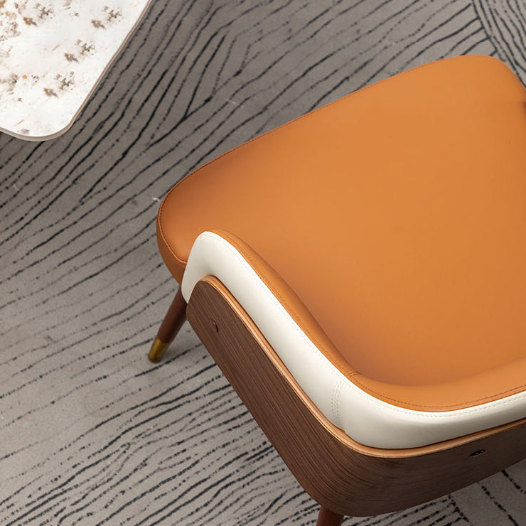 Contemporary Square Dining Side Chair Parsons Arm Chair for Kitchen with Wooden Legs Clearhalo ' kitchen&dining_furn' 'Dining Chairs' 'Dining Tables & Seating' 'dining_chair' 'Furniture' 'furniture_dining_chair' 'Kitchen & Dining Furniture' 'kitchen' 3455199