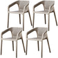 Glam Style 20'' Wide Plastic Side Chair Solid Back Chair with 4 Legs For Home Use Grey Set of 4 Clearhalo ' kitchen&dining_furn' 'Dining Chairs' 'Dining Tables & Seating' 'dining_chair' 'Furniture' 'furniture_dining_chair' 'Kitchen & Dining Furniture' 'kitchen' 3455210