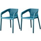 Glam Style 20'' Wide Plastic Side Chair Solid Back Chair with 4 Legs For Home Use Blackish Green Set of 2 Clearhalo ' kitchen&dining_furn' 'Dining Chairs' 'Dining Tables & Seating' 'dining_chair' 'Furniture' 'furniture_dining_chair' 'Kitchen & Dining Furniture' 'kitchen' 3455212