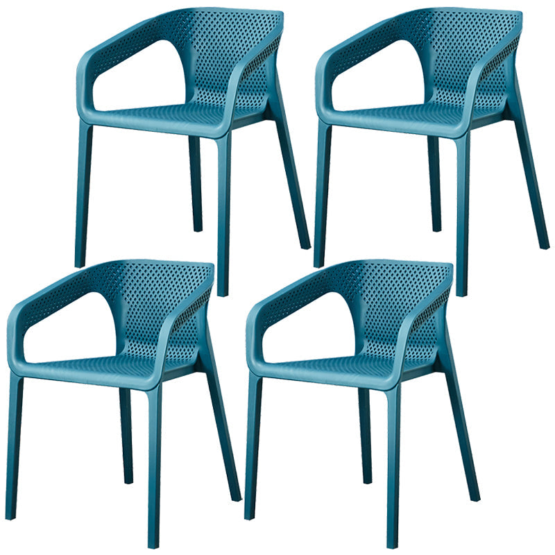 Glam Style 20'' Wide Plastic Side Chair Solid Back Chair with 4 Legs For Home Use Blackish Green Set of 4 Clearhalo ' kitchen&dining_furn' 'Dining Chairs' 'Dining Tables & Seating' 'dining_chair' 'Furniture' 'furniture_dining_chair' 'Kitchen & Dining Furniture' 'kitchen' 3455213