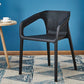 Glam Style 20'' Wide Plastic Side Chair Solid Back Chair with 4 Legs For Home Use Black 1 Piece Clearhalo ' kitchen&dining_furn' 'Dining Chairs' 'Dining Tables & Seating' 'dining_chair' 'Furniture' 'furniture_dining_chair' 'Kitchen & Dining Furniture' 'kitchen' 3455214
