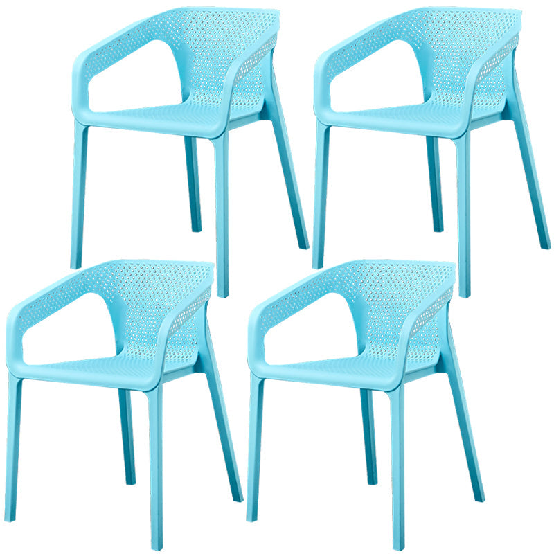 Glam Style 20'' Wide Plastic Side Chair Solid Back Chair with 4 Legs For Home Use Light Blue Set of 4 Clearhalo ' kitchen&dining_furn' 'Dining Chairs' 'Dining Tables & Seating' 'dining_chair' 'Furniture' 'furniture_dining_chair' 'Kitchen & Dining Furniture' 'kitchen' 3455222