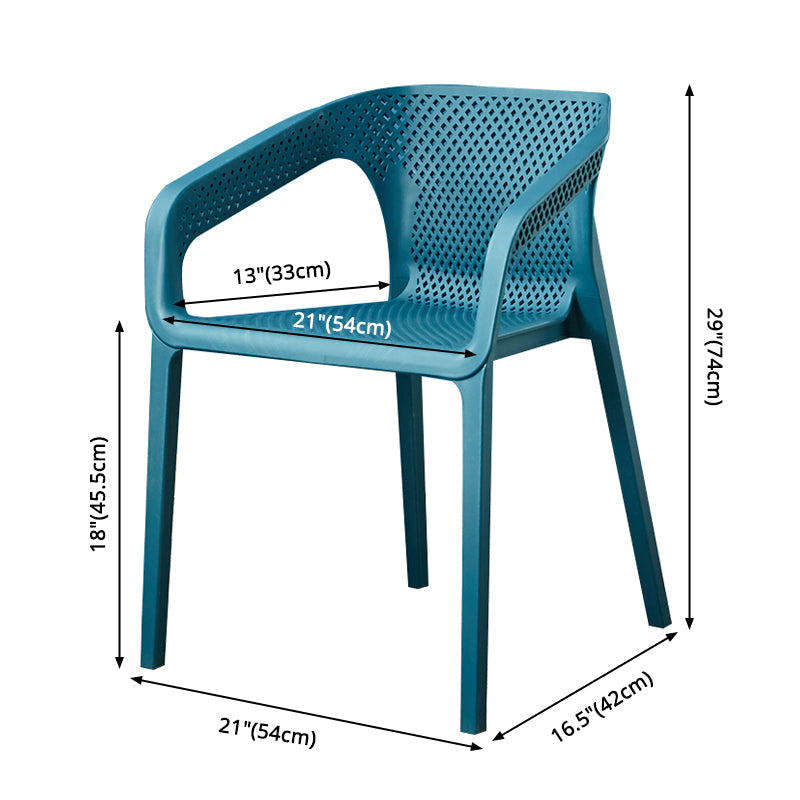 Glam Style 20'' Wide Plastic Side Chair Solid Back Chair with 4 Legs For Home Use Clearhalo ' kitchen&dining_furn' 'Dining Chairs' 'Dining Tables & Seating' 'dining_chair' 'Furniture' 'furniture_dining_chair' 'Kitchen & Dining Furniture' 'kitchen' 3455225