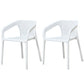 Glam Style 20'' Wide Plastic Side Chair Solid Back Chair with 4 Legs For Home Use White Set of 2 Clearhalo ' kitchen&dining_furn' 'Dining Chairs' 'Dining Tables & Seating' 'dining_chair' 'Furniture' 'furniture_dining_chair' 'Kitchen & Dining Furniture' 'kitchen' 3455227