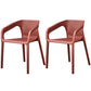 Glam Style 20'' Wide Plastic Side Chair Solid Back Chair with 4 Legs For Home Use Cameo Brown Set of 2 Clearhalo ' kitchen&dining_furn' 'Dining Chairs' 'Dining Tables & Seating' 'dining_chair' 'Furniture' 'furniture_dining_chair' 'Kitchen & Dining Furniture' 'kitchen' 3455233