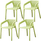 Glam Style 20'' Wide Plastic Side Chair Solid Back Chair with 4 Legs For Home Use Light Green Set of 4 Clearhalo ' kitchen&dining_furn' 'Dining Chairs' 'Dining Tables & Seating' 'dining_chair' 'Furniture' 'furniture_dining_chair' 'Kitchen & Dining Furniture' 'kitchen' 3455236