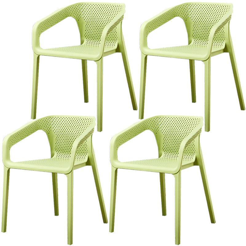 Glam Style 20'' Wide Plastic Side Chair Solid Back Chair with 4 Legs For Home Use Light Green Set of 4 Clearhalo ' kitchen&dining_furn' 'Dining Chairs' 'Dining Tables & Seating' 'dining_chair' 'Furniture' 'furniture_dining_chair' 'Kitchen & Dining Furniture' 'kitchen' 3455236