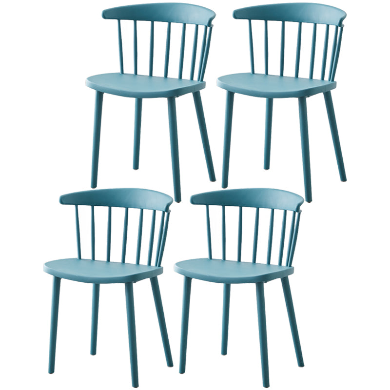 Modern Plastic Winsor Chair 30"H Acrylic Dining Chair for Restaurant Bedroom Airy Blue Set of 4 Clearhalo ' kitchen&dining_furn' 'Dining Chairs' 'Dining Tables & Seating' 'dining_chair' 'Furniture' 'furniture_dining_chair' 'Kitchen & Dining Furniture' 'kitchen' 3455255