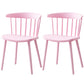 Modern Plastic Winsor Chair 30"H Acrylic Dining Chair for Restaurant Bedroom Pink Set of 2 Clearhalo ' kitchen&dining_furn' 'Dining Chairs' 'Dining Tables & Seating' 'dining_chair' 'Furniture' 'furniture_dining_chair' 'Kitchen & Dining Furniture' 'kitchen' 3455259