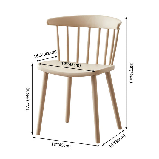 Modern Plastic Winsor Chair 30"H Acrylic Dining Chair for Restaurant Bedroom Clearhalo ' kitchen&dining_furn' 'Dining Chairs' 'Dining Tables & Seating' 'dining_chair' 'Furniture' 'furniture_dining_chair' 'Kitchen & Dining Furniture' 'kitchen' 3455262