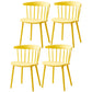 Modern Plastic Winsor Chair 30"H Acrylic Dining Chair for Restaurant Bedroom Yellow Set of 4 Clearhalo ' kitchen&dining_furn' 'Dining Chairs' 'Dining Tables & Seating' 'dining_chair' 'Furniture' 'furniture_dining_chair' 'Kitchen & Dining Furniture' 'kitchen' 3455267