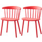 Modern Plastic Winsor Chair 30"H Acrylic Dining Chair for Restaurant Bedroom Red Set of 2 Clearhalo ' kitchen&dining_furn' 'Dining Chairs' 'Dining Tables & Seating' 'dining_chair' 'Furniture' 'furniture_dining_chair' 'Kitchen & Dining Furniture' 'kitchen' 3455269