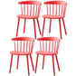 Modern Plastic Winsor Chair 30"H Acrylic Dining Chair for Restaurant Bedroom Red Set of 4 Clearhalo ' kitchen&dining_furn' 'Dining Chairs' 'Dining Tables & Seating' 'dining_chair' 'Furniture' 'furniture_dining_chair' 'Kitchen & Dining Furniture' 'kitchen' 3455270