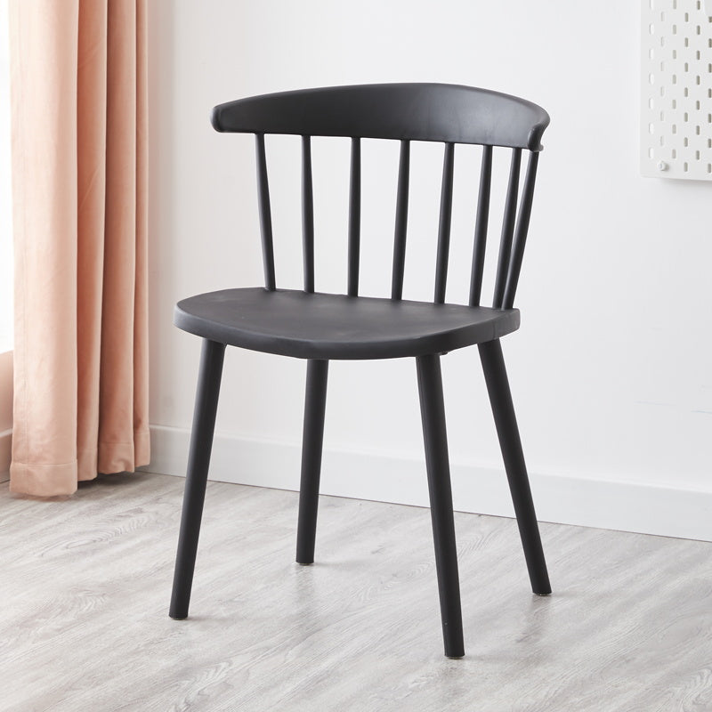 Modern Plastic Winsor Chair 30"H Acrylic Dining Chair for Restaurant Bedroom Black 1 Piece Clearhalo ' kitchen&dining_furn' 'Dining Chairs' 'Dining Tables & Seating' 'dining_chair' 'Furniture' 'furniture_dining_chair' 'Kitchen & Dining Furniture' 'kitchen' 3455271