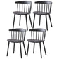 Modern Plastic Winsor Chair 30"H Acrylic Dining Chair for Restaurant Bedroom Black Set of 4 Clearhalo ' kitchen&dining_furn' 'Dining Chairs' 'Dining Tables & Seating' 'dining_chair' 'Furniture' 'furniture_dining_chair' 'Kitchen & Dining Furniture' 'kitchen' 3455273