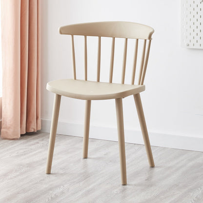 Modern Plastic Winsor Chair 30"H Acrylic Dining Chair for Restaurant Bedroom Khaki 1 Piece Clearhalo ' kitchen&dining_furn' 'Dining Chairs' 'Dining Tables & Seating' 'dining_chair' 'Furniture' 'furniture_dining_chair' 'Kitchen & Dining Furniture' 'kitchen' 3455277
