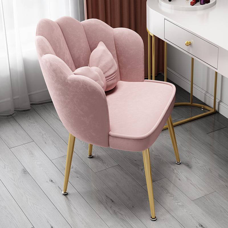 Glam Style 16.5'' Wide Dining Room Chair Solid Back Chair with 4 Metal Legs for Home Use Clearhalo ' kitchen&dining_furn' 'Dining Chairs' 'Dining Tables & Seating' 'dining_chair' 'Furniture' 'furniture_dining_chair' 'Kitchen & Dining Furniture' 'kitchen' 3455287