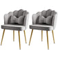 Glam Style 16.5'' Wide Dining Room Chair Solid Back Chair with 4 Metal Legs for Home Use Grey Brass Gold Set of 2 Clearhalo ' kitchen&dining_furn' 'Dining Chairs' 'Dining Tables & Seating' 'dining_chair' 'Furniture' 'furniture_dining_chair' 'Kitchen & Dining Furniture' 'kitchen' 3455289