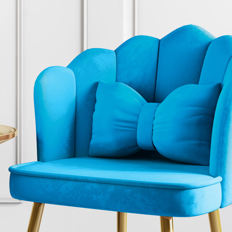 Glam Style 16.5'' Wide Dining Room Chair Solid Back Chair with 4 Metal Legs for Home Use Clearhalo ' kitchen&dining_furn' 'Dining Chairs' 'Dining Tables & Seating' 'dining_chair' 'Furniture' 'furniture_dining_chair' 'Kitchen & Dining Furniture' 'kitchen' 3455292