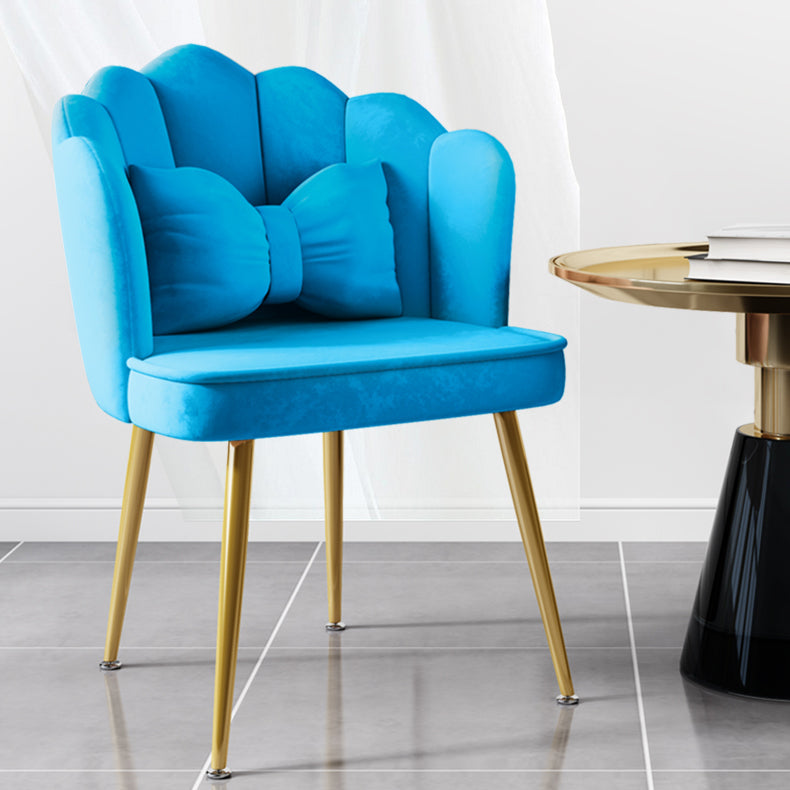 Glam Style 16.5'' Wide Dining Room Chair Solid Back Chair with 4 Metal Legs for Home Use Clearhalo ' kitchen&dining_furn' 'Dining Chairs' 'Dining Tables & Seating' 'dining_chair' 'Furniture' 'furniture_dining_chair' 'Kitchen & Dining Furniture' 'kitchen' 3455295