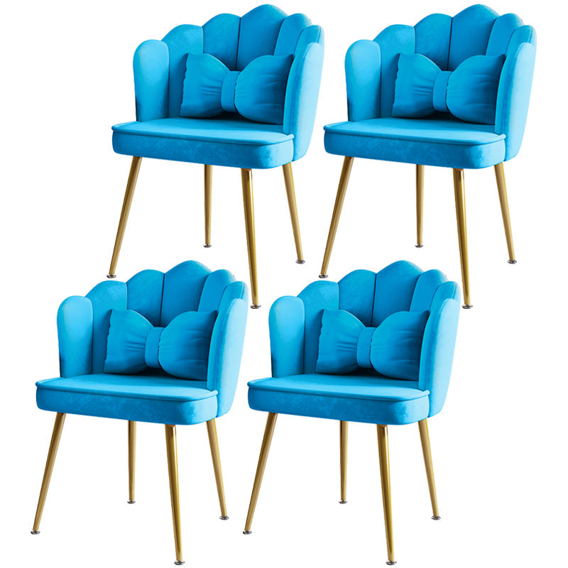 Glam Style 16.5'' Wide Dining Room Chair Solid Back Chair with 4 Metal Legs for Home Use Blue Brass Gold Set of 4 Clearhalo ' kitchen&dining_furn' 'Dining Chairs' 'Dining Tables & Seating' 'dining_chair' 'Furniture' 'furniture_dining_chair' 'Kitchen & Dining Furniture' 'kitchen' 3455297