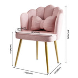 Glam Style 16.5'' Wide Dining Room Chair Solid Back Chair with 4 Metal Legs for Home Use Clearhalo ' kitchen&dining_furn' 'Dining Chairs' 'Dining Tables & Seating' 'dining_chair' 'Furniture' 'furniture_dining_chair' 'Kitchen & Dining Furniture' 'kitchen' 3455298