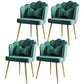 Glam Style 16.5'' Wide Dining Room Chair Solid Back Chair with 4 Metal Legs for Home Use Green Brass Gold Set of 4 Clearhalo ' kitchen&dining_furn' 'Dining Chairs' 'Dining Tables & Seating' 'dining_chair' 'Furniture' 'furniture_dining_chair' 'Kitchen & Dining Furniture' 'kitchen' 3455302