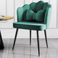 Glam Style 16.5'' Wide Dining Room Chair Solid Back Chair with 4 Metal Legs for Home Use Green Black 1 Piece Clearhalo ' kitchen&dining_furn' 'Dining Chairs' 'Dining Tables & Seating' 'dining_chair' 'Furniture' 'furniture_dining_chair' 'Kitchen & Dining Furniture' 'kitchen' 3455306