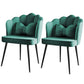 Glam Style 16.5'' Wide Dining Room Chair Solid Back Chair with 4 Metal Legs for Home Use Green Black Set of 2 Clearhalo ' kitchen&dining_furn' 'Dining Chairs' 'Dining Tables & Seating' 'dining_chair' 'Furniture' 'furniture_dining_chair' 'Kitchen & Dining Furniture' 'kitchen' 3455307