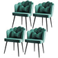 Glam Style 16.5'' Wide Dining Room Chair Solid Back Chair with 4 Metal Legs for Home Use Green Black Set of 4 Clearhalo ' kitchen&dining_furn' 'Dining Chairs' 'Dining Tables & Seating' 'dining_chair' 'Furniture' 'furniture_dining_chair' 'Kitchen & Dining Furniture' 'kitchen' 3455308
